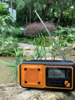 Solar Hand-Crank Emergency Radio with Flashlight and USB Charging
