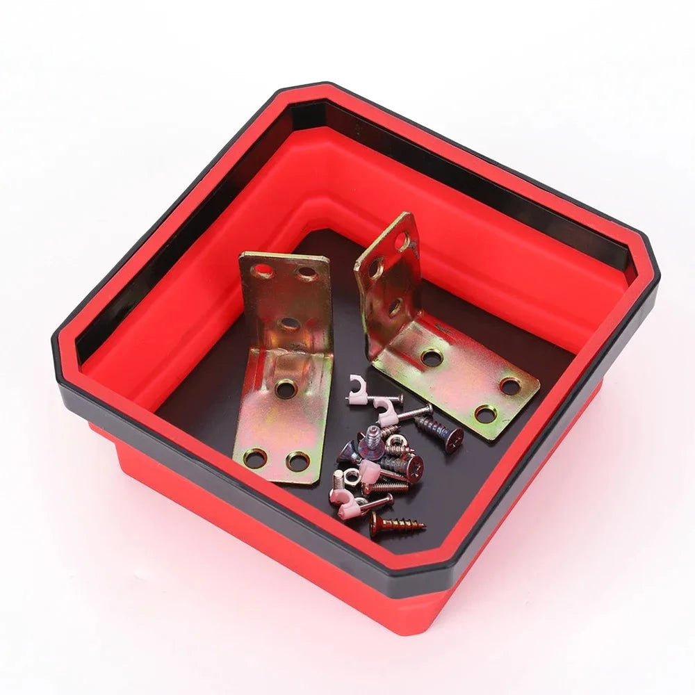 Collapsible Magnetic Screw Tray – Silicone, 5 Inch