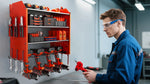 Wall-Mounted Power Tool Organizer with Pegboard and Hooks