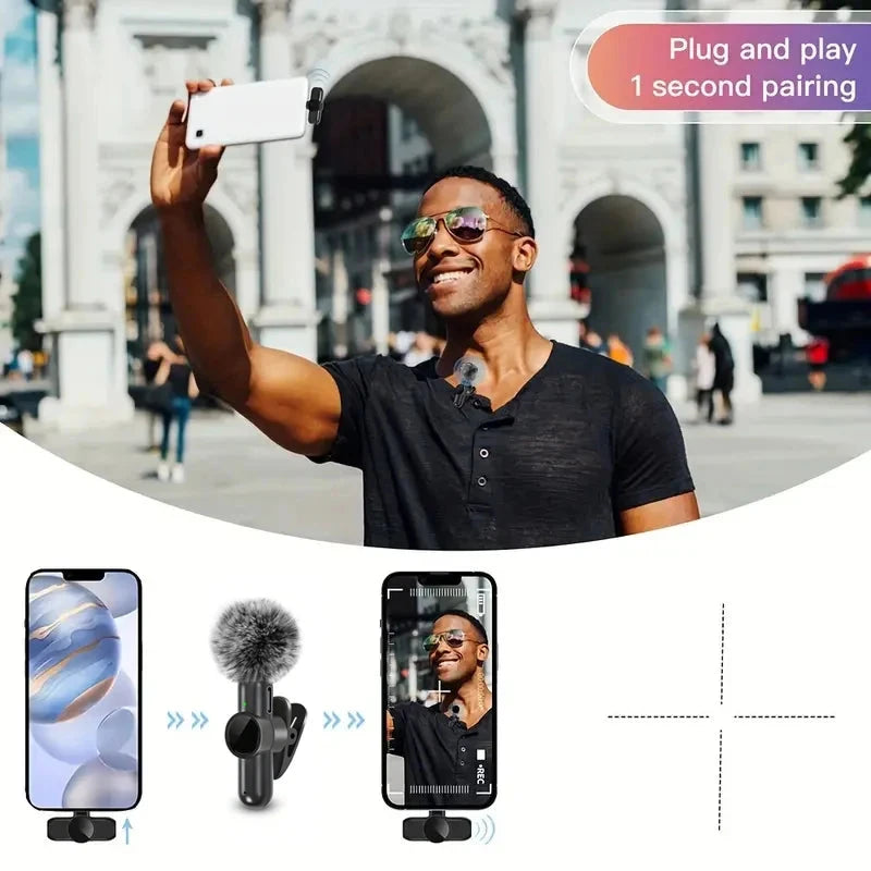 Wireless Lavalier Microphone for iPhone and Android