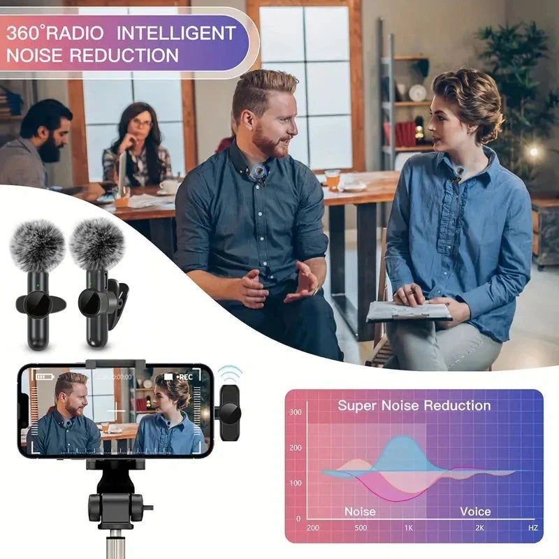 Wireless Lavalier Microphone for iPhone and Android