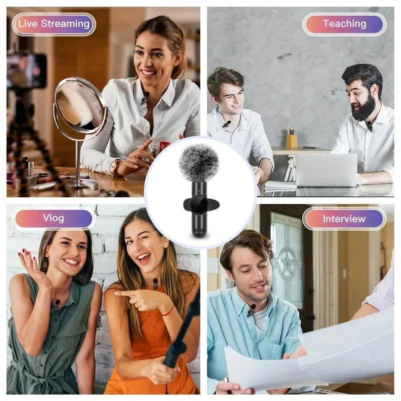 Wireless Lavalier Microphone for iPhone and Android