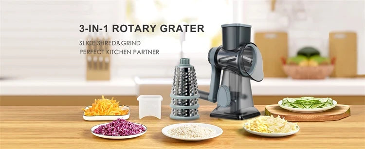 Rotary Cheese Grater – Stainless Steel, Multi-Purpose