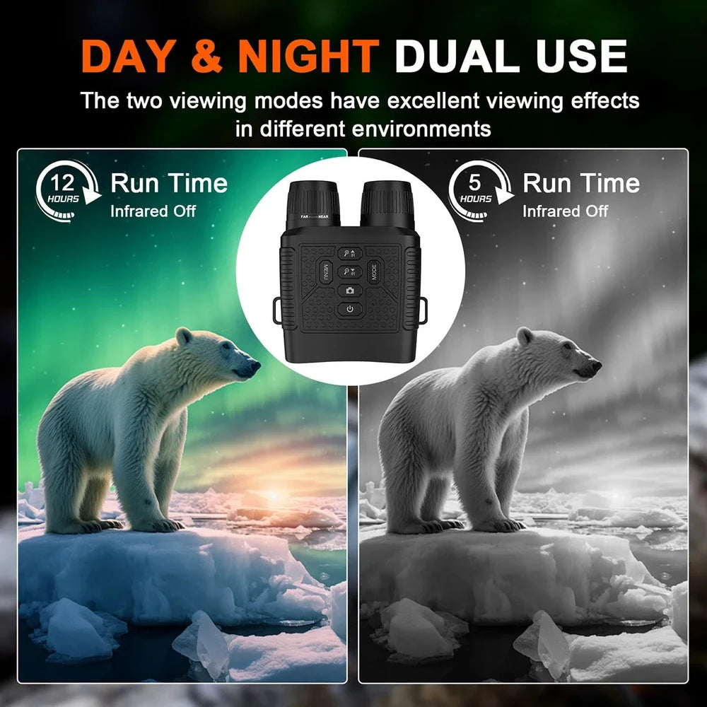 Night Vision Binoculars with Tactical Light – 2.5K, 6X Zoom, 2000mAh
