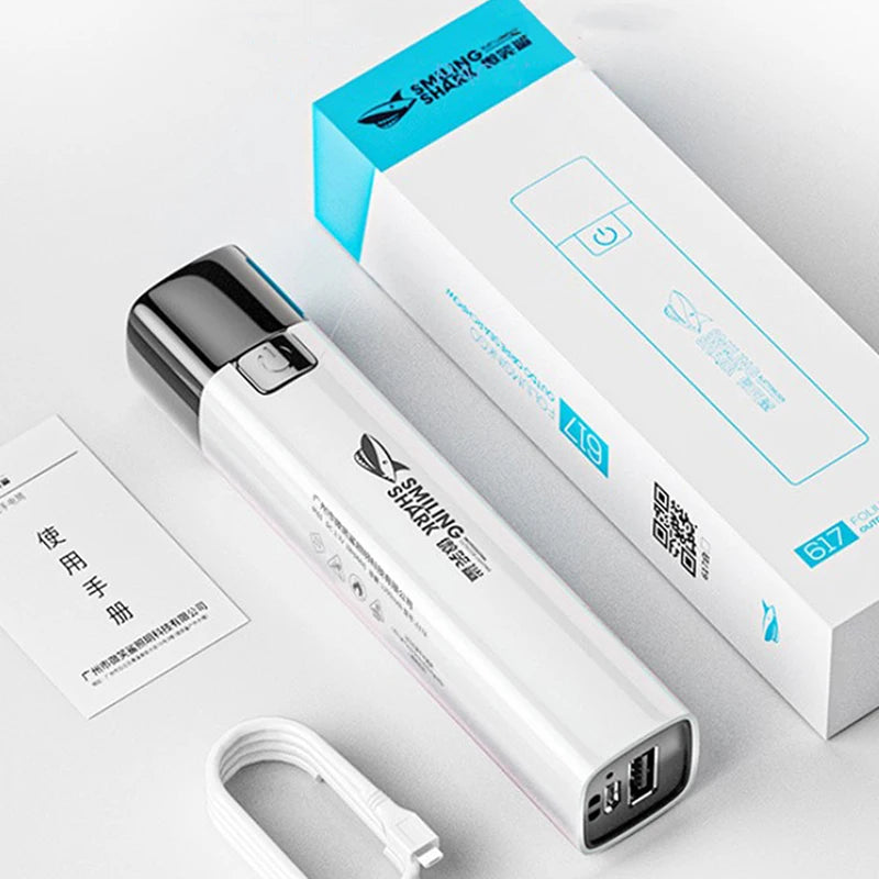 New 2 IN 1 Ultra Bright Tactical LED Flashlight Mini Torch Power Bank Outdoor Lighting 3 Modes With USB Charging Cable
