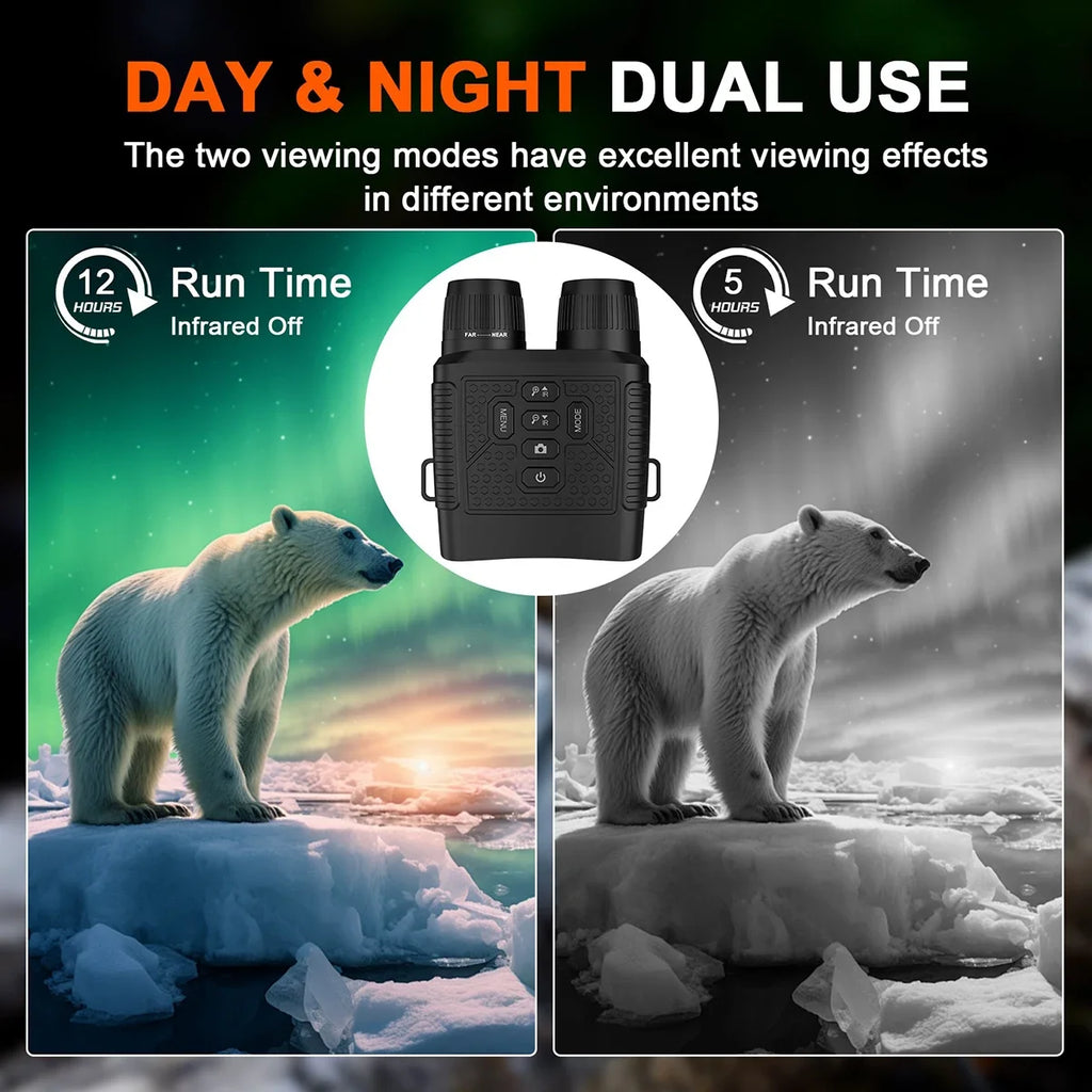 Night Vision Binoculars with Tactical Light – 2.5K, 6X Zoom, 2000mAh