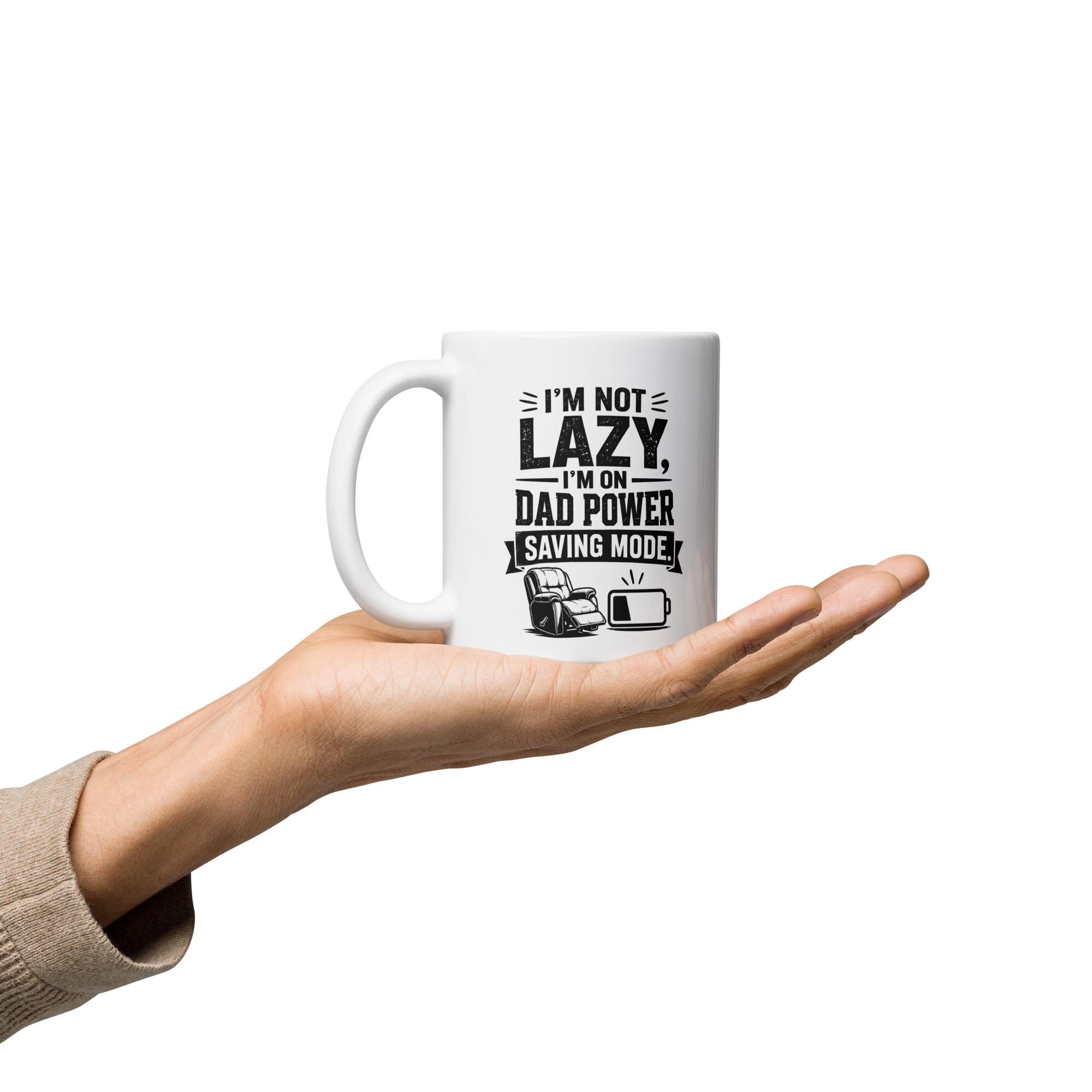 Dad Power Saving Mode - Funny Tired Dad Mug product image 8, showing the mug design and product mockup.