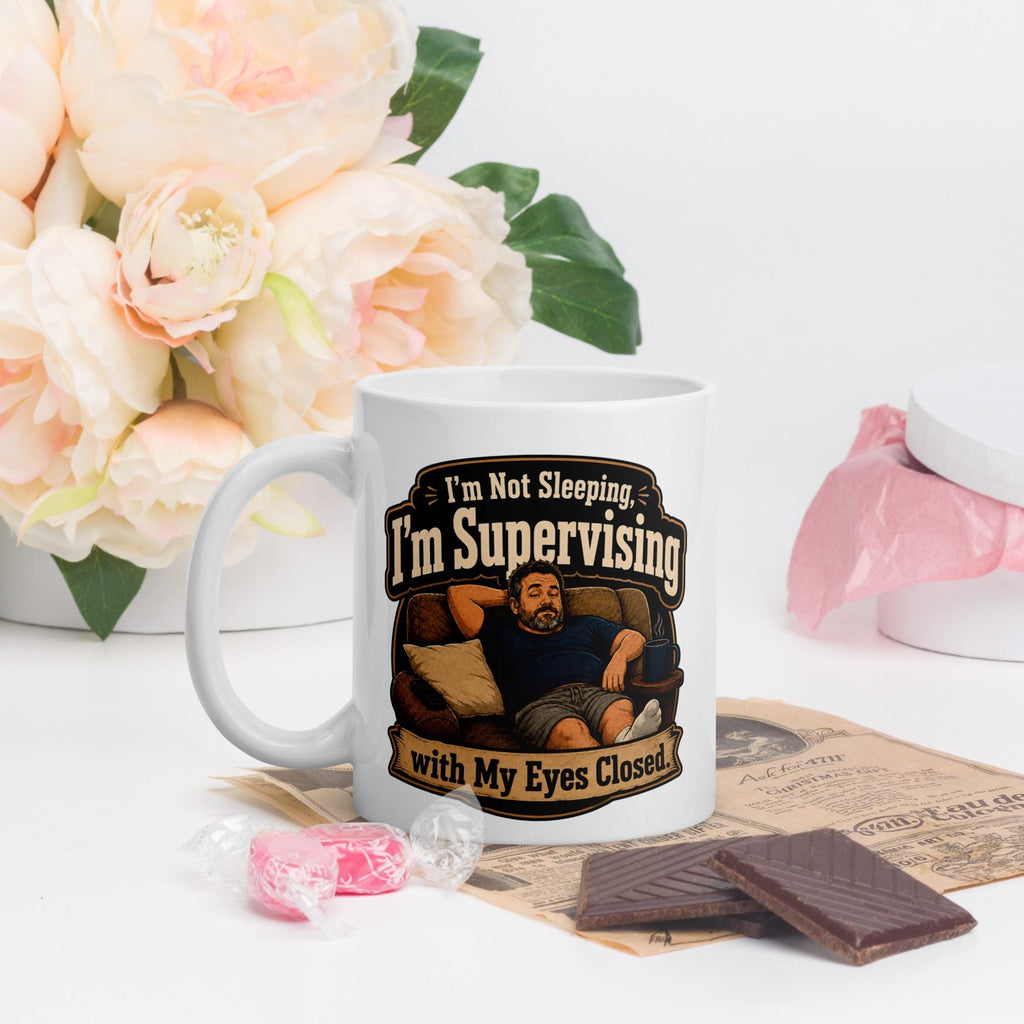 I'm Not Sleeping, I'm Supervising - Funny Dad Nap Mug product image 10, showing the mug design and product mockup.