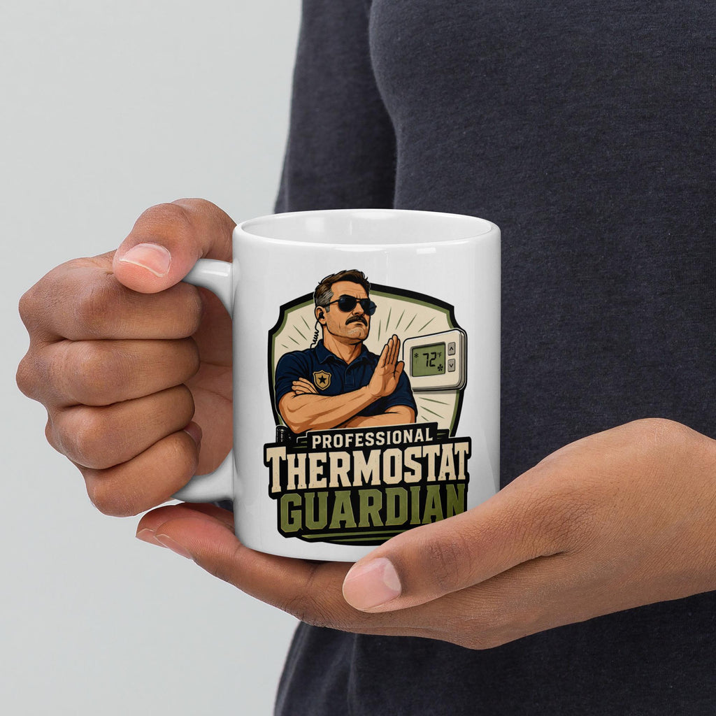 Professional Thermostat Guardian - Funny Dad Mug product image 5, showing the mug design and product mockup.