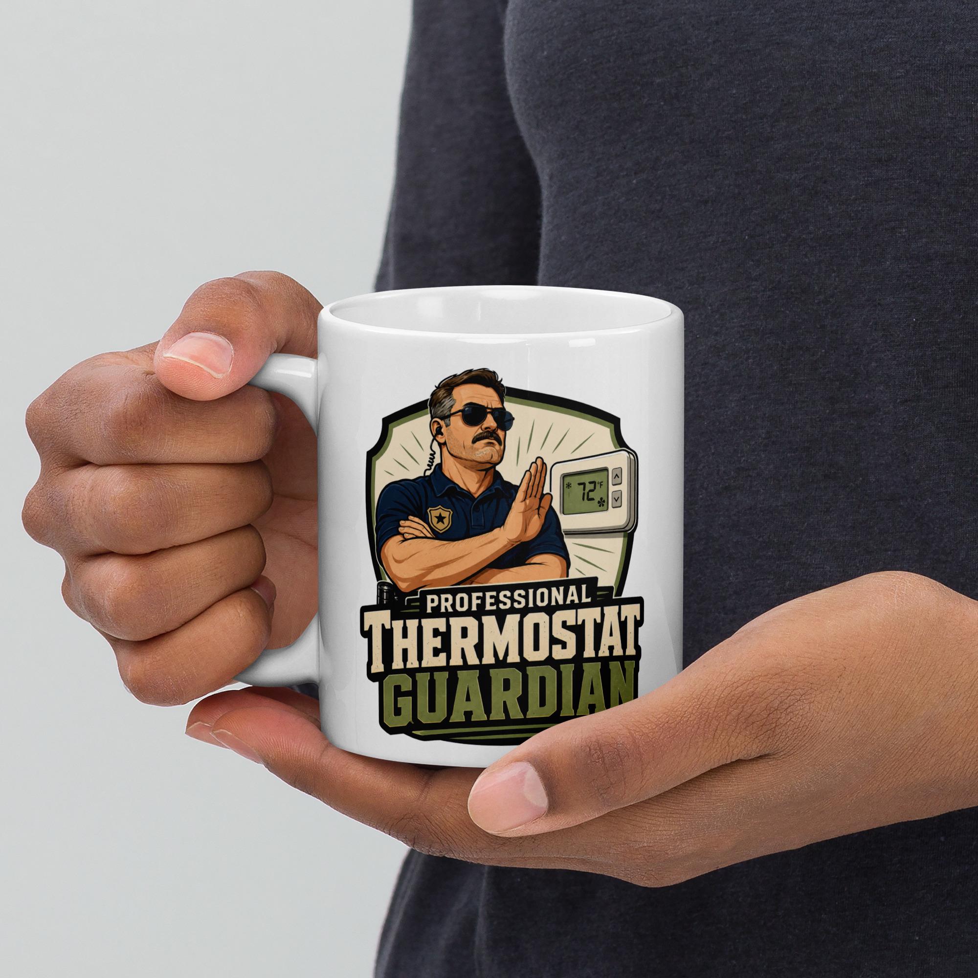 Professional Thermostat Guardian - Funny Dad Mug product image 5, showing the mug design and product mockup.