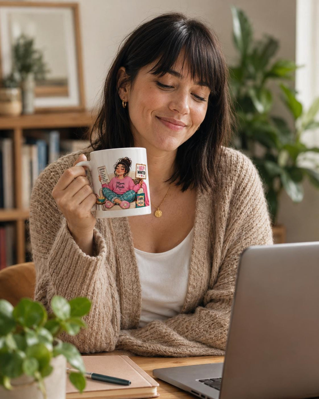 Tired Mom Coffee Cup - Funny Mom Life Mug product image 1, showing the mug design and product mockup.
