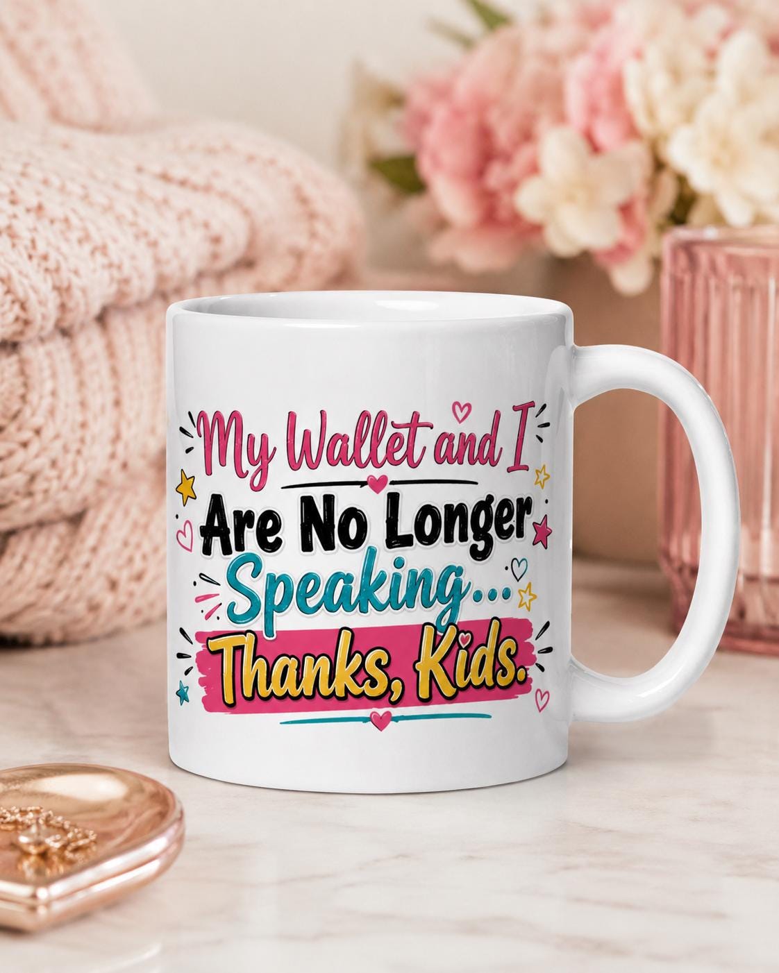 Mom Life Coffee Cup - Gift for Mom from Kids product image 3, showing the mug design and product mockup.
