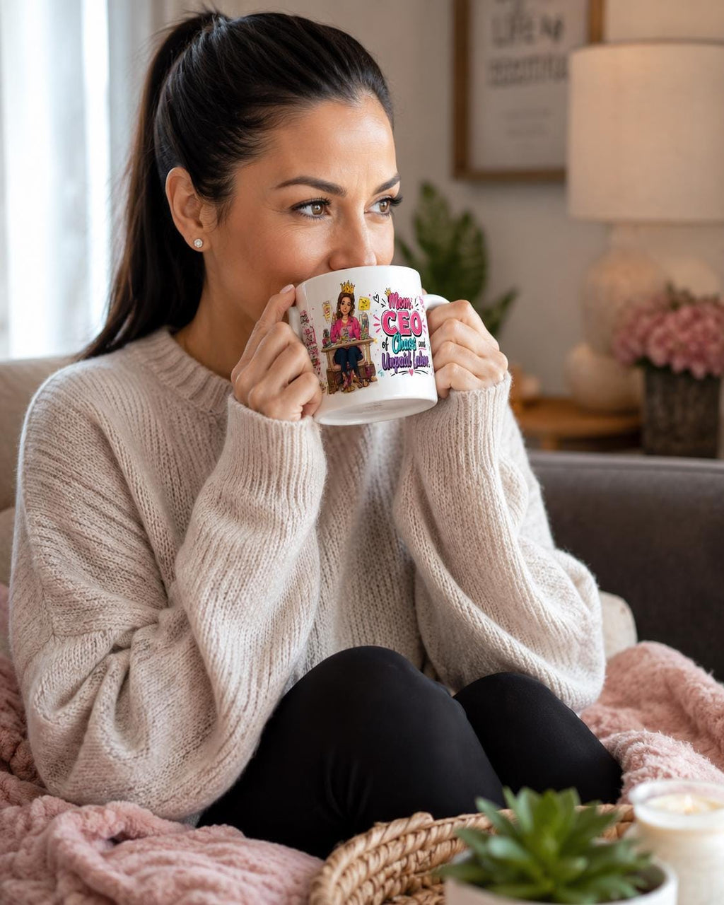 Mom Life Coffee Cup - Funny Mother's Day Mug product image 2, showing the mug design and product mockup.
