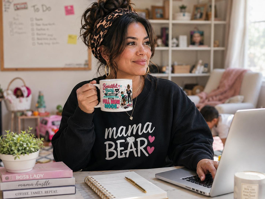 Full Mom Mode - Funny Mom Mug product image 1, showing the mug design and product mockup.