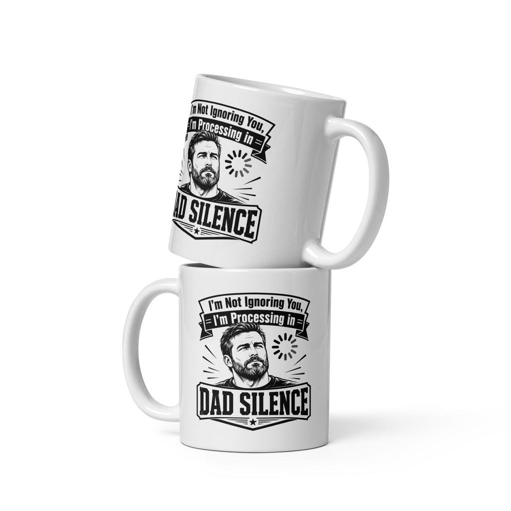 I'm Not Ignoring You, I'm Processing in Dad Silence - Funny Dad Mug product image 3, showing the mug design and product mockup.
