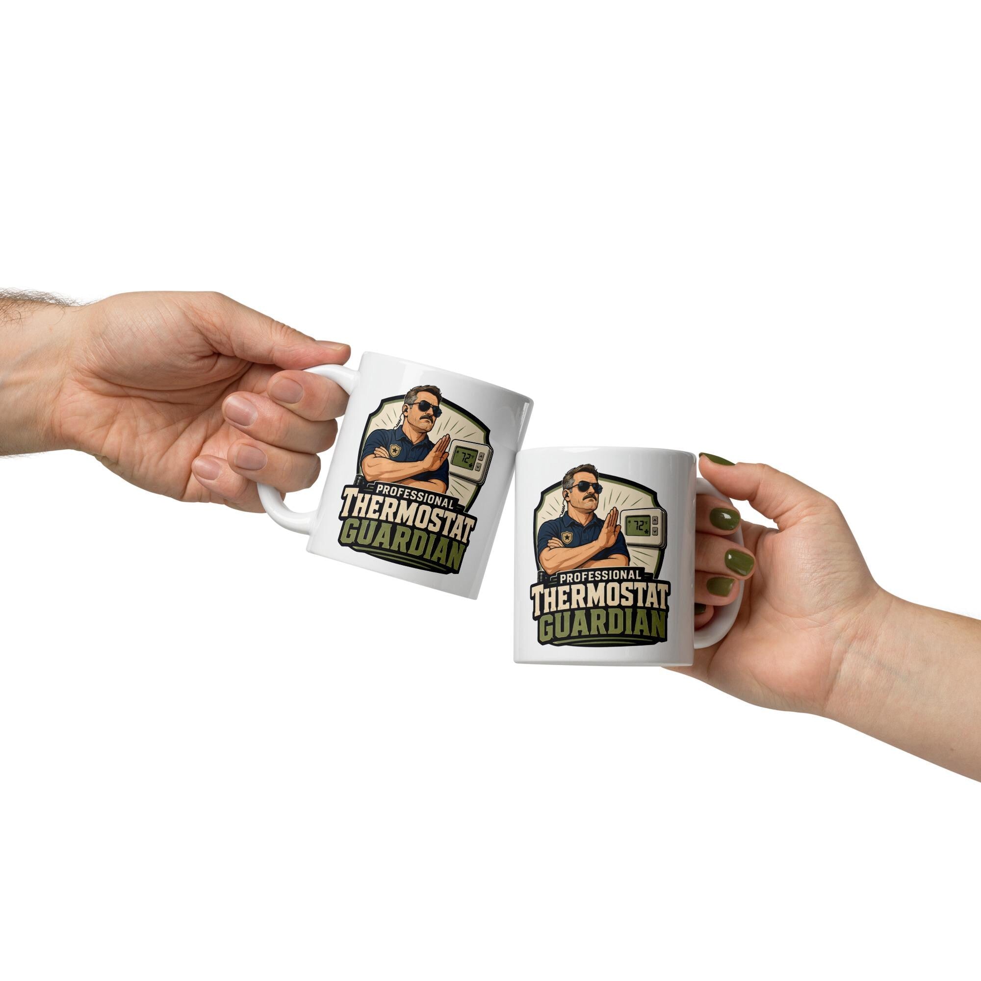 Professional Thermostat Guardian - Funny Dad Mug product image 6, showing the mug design and product mockup.