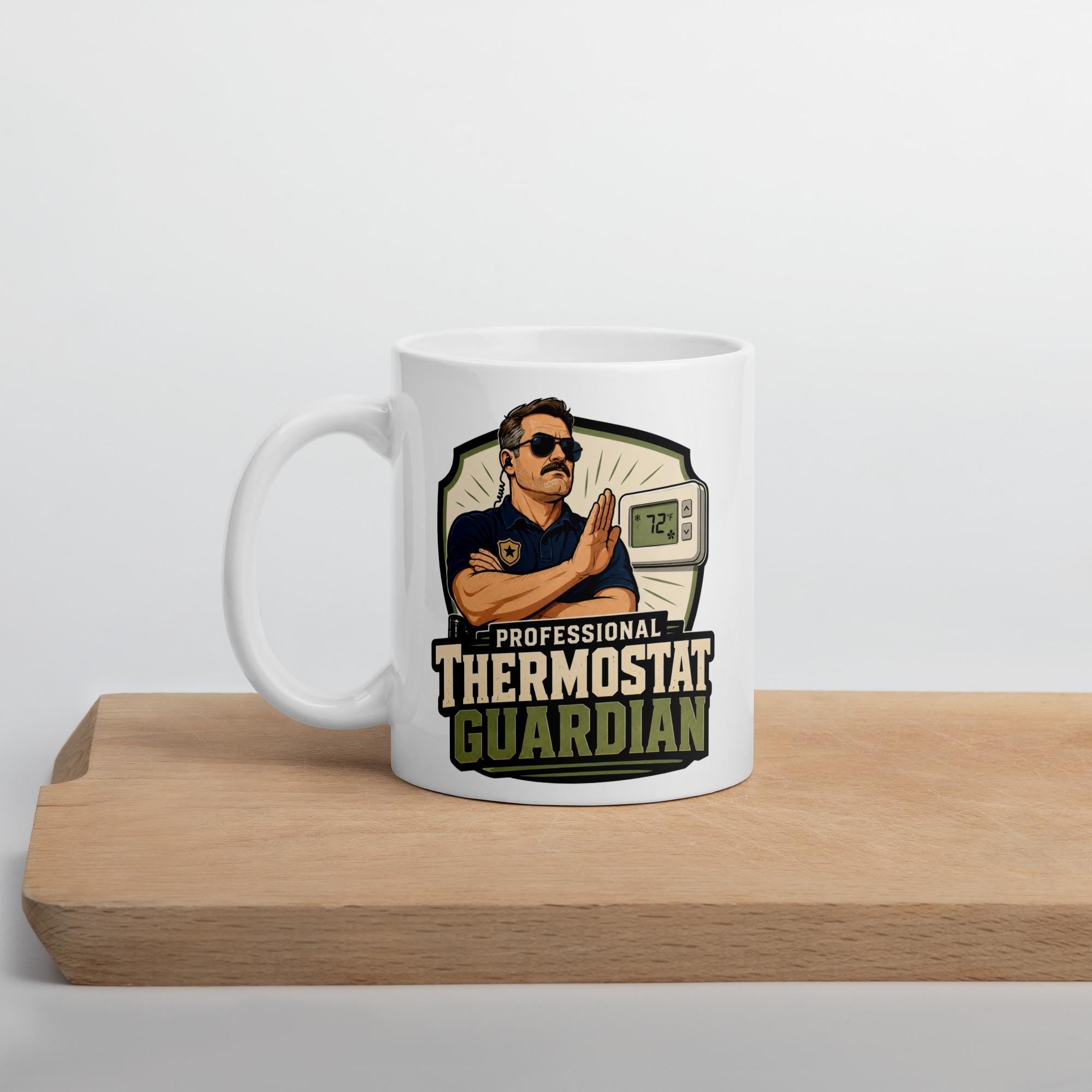 Professional Thermostat Guardian - Funny Dad Mug product image 8, showing the mug design and product mockup.