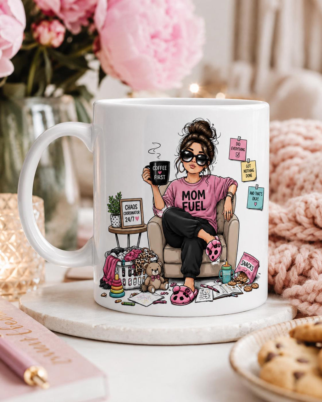 Tired but Still Fabulous - Funny Mom Mug product image 3, showing the mug design and product mockup.