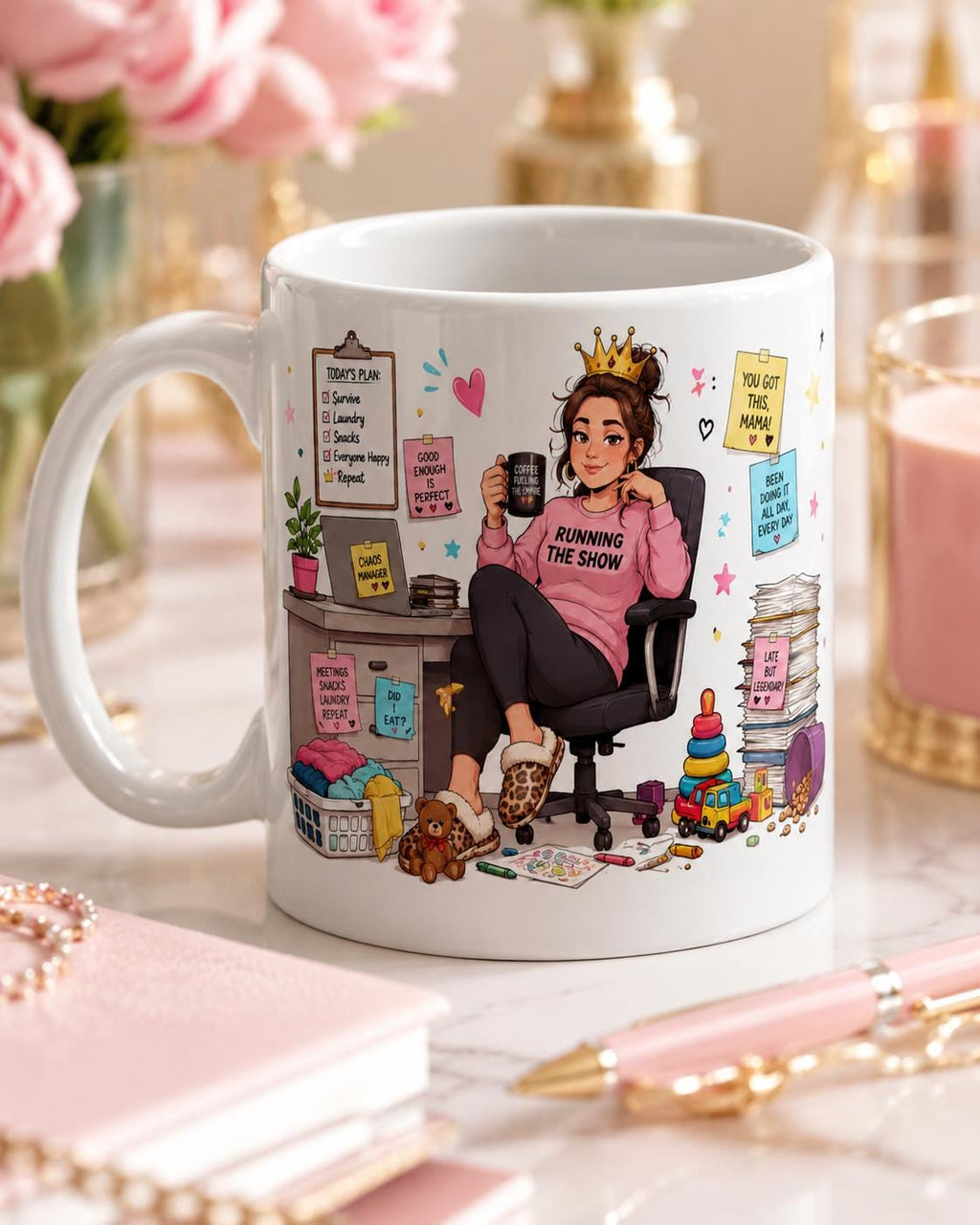 Mom Life Coffee Cup - Funny Mother's Day Mug product image 5, showing the mug design and product mockup.