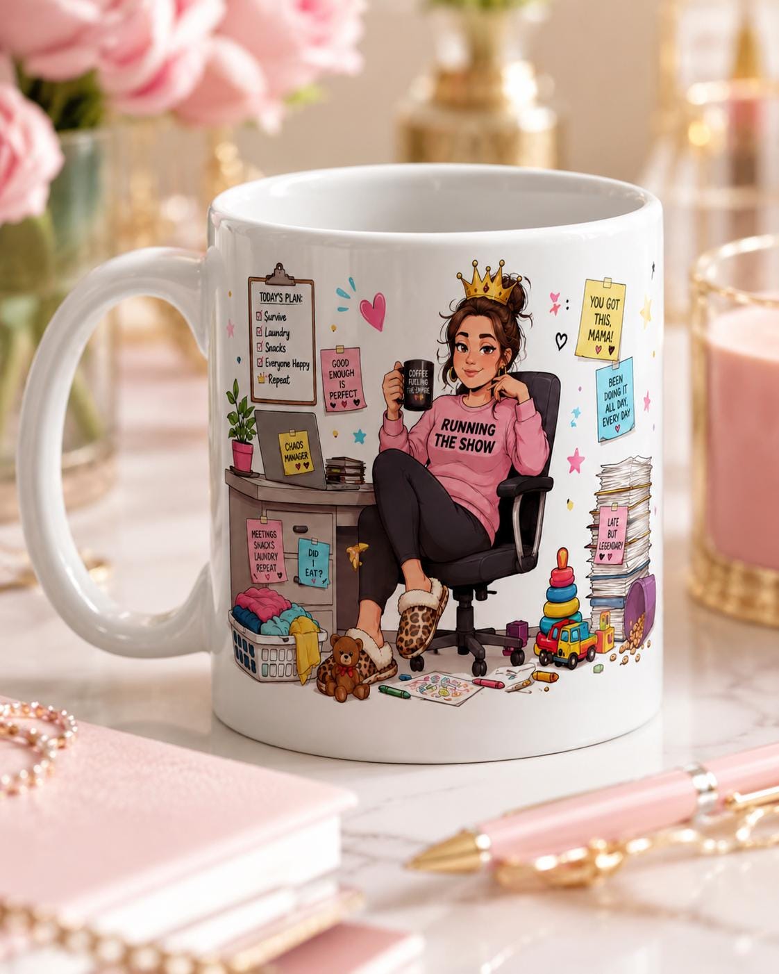Mom Life Coffee Cup - Funny Mother's Day Mug product image 5, showing the mug design and product mockup.