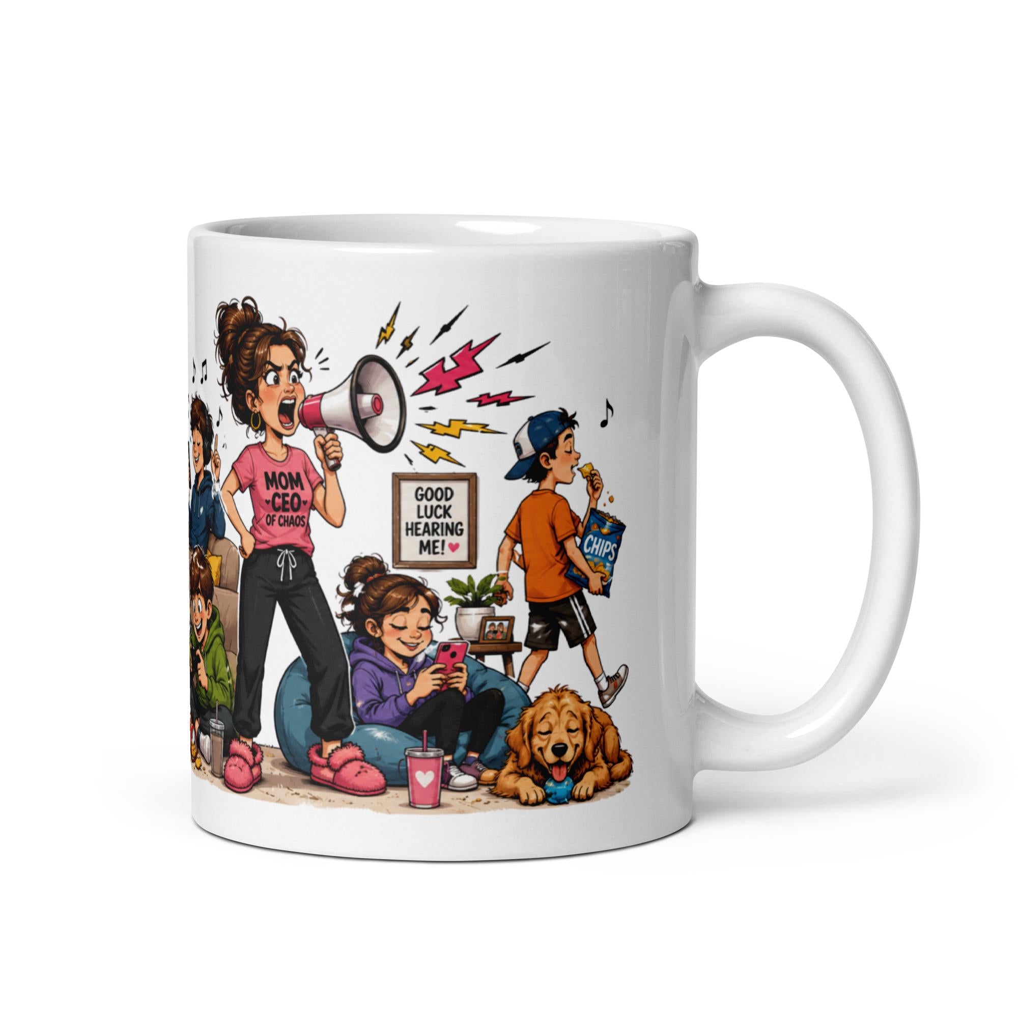 I'm Not Yelling, This Is Mom Surround Sound - Funny Mom Mug product image 6, showing the mug design and product mockup.