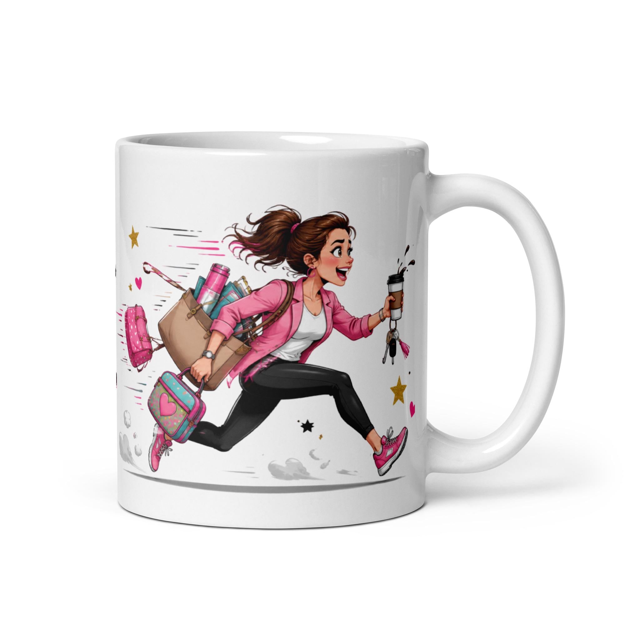 Running Late Is My Mom Cardio - Funny Mom Mug product image 6, showing the mug design and product mockup.