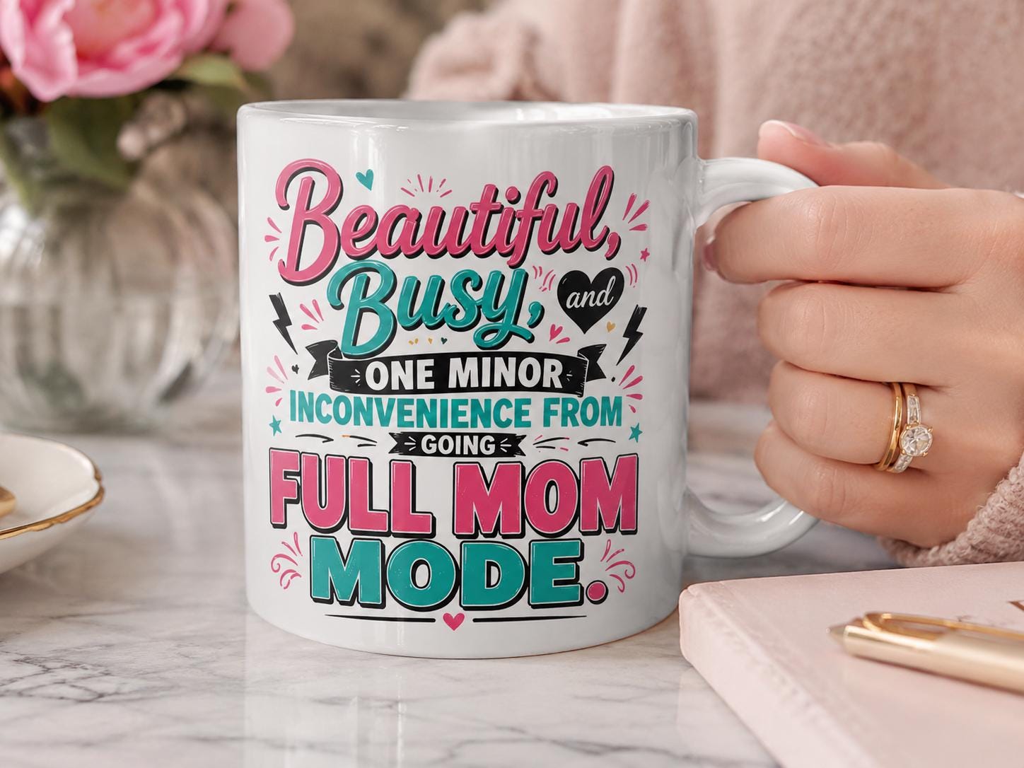 Full Mom Mode - Funny Mom Mug product image 3, showing the mug design and product mockup.