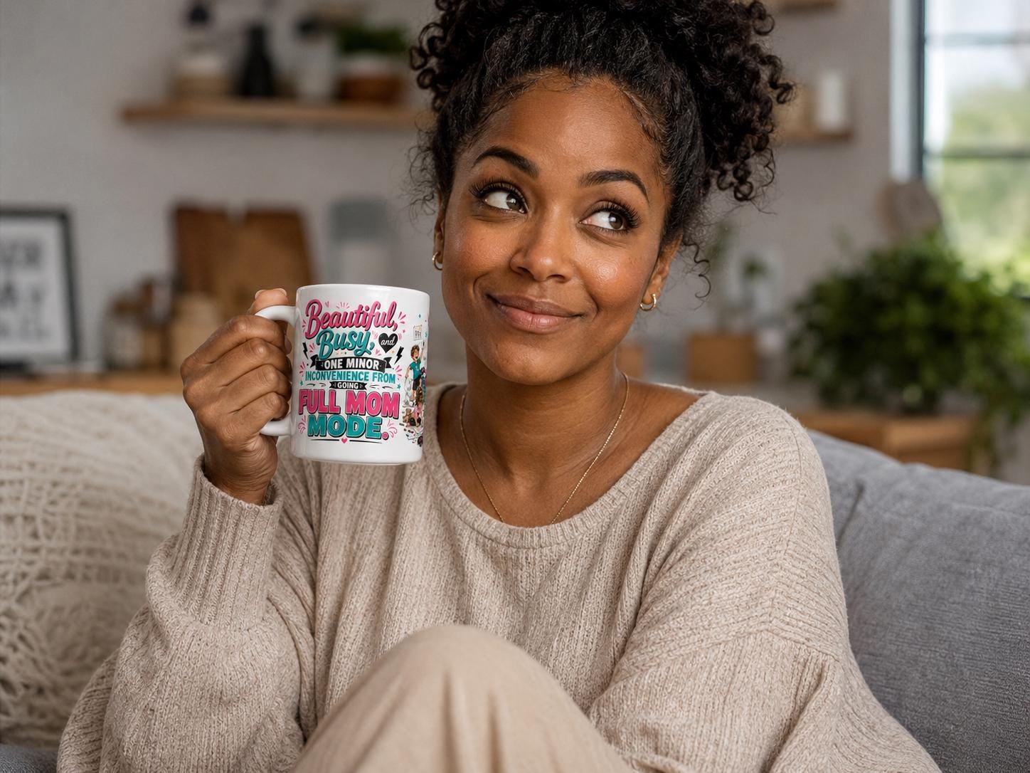 Full Mom Mode - Funny Mom Mug product image 2, showing the mug design and product mockup.